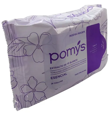 POMYS TOALLITAS HUMEDAS DESMAQUILLANTES  X 28 UNIDADES