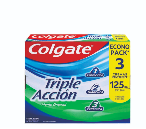 COLGATE TRIPLE ACCION MENTA ORIGINAL X 125ML PREPACK X 3