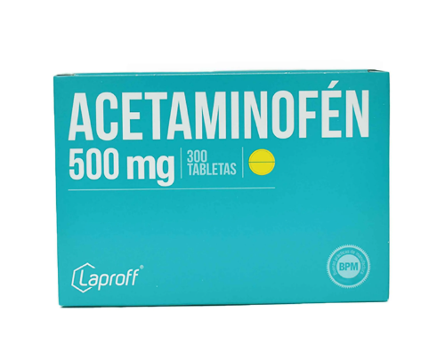 ACETAMINOFEN 500 MG X 300 TABLETAS
