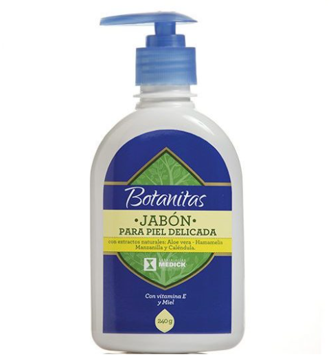 JABON PARA PIEL DELICADA FCO X 240 GR (ALOE+ MANZANILLA+CALENDULA)