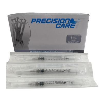 JERINGA INSULINA 1ML 27G/1/2 AGUJA GRIS