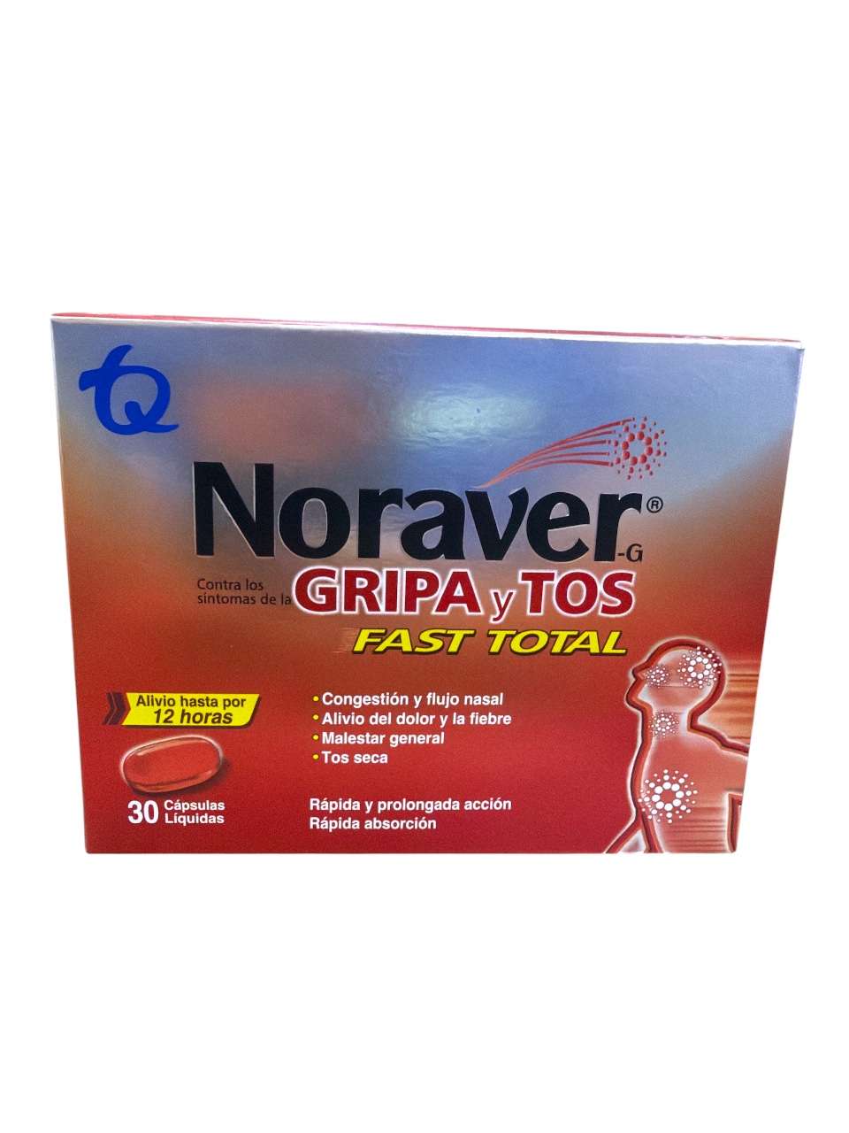 NORAVER GRIPA Y TOS FAST TOTAL X 30 CAPSULAS