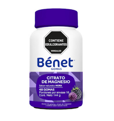 BENET CITRATO DE MAGNESIA SABOR MORA X 48 GOMAS