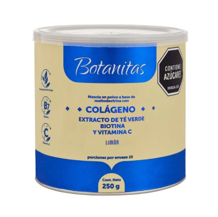 COLAGENO TE VERDE + BIOTINA + VITAMINA C SABOR LIMON X 250 GR