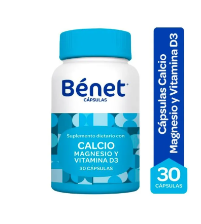 BENET CALCIO MAGNESIO Y VITAMINA D3 X  30 CAPSULAS