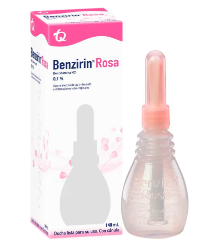 BENZIRIN ROSA DUCHA VAG/CANULA X 140 ML