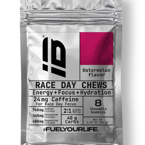 IB RACE DAY CHEWS X 8 GUMMIES  (WATERMELON FLAVOR)