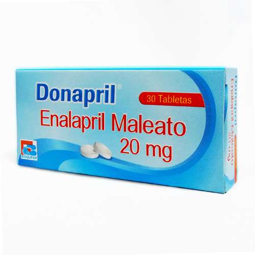 ENALAPRIL TABLETAS 20 MG CAJA X 30 (DONAPRIL)