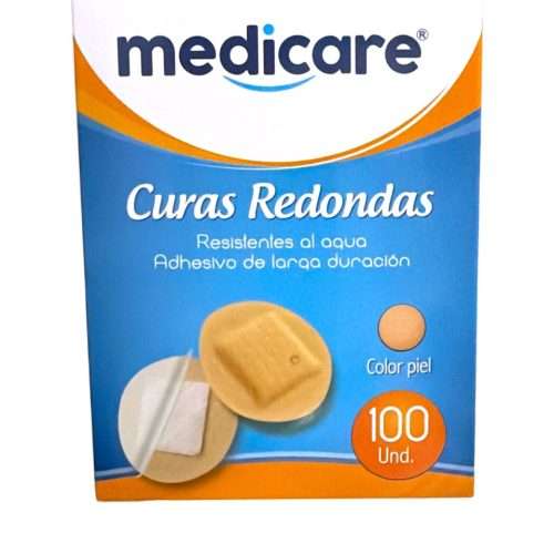 CURAS REDONDAS COLOR PIEL X 100 UNIDADES