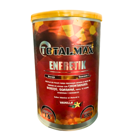 TOTALMAX BOROJO/GUARANA ENERETIK VAINILLA POLVO X 500 GR