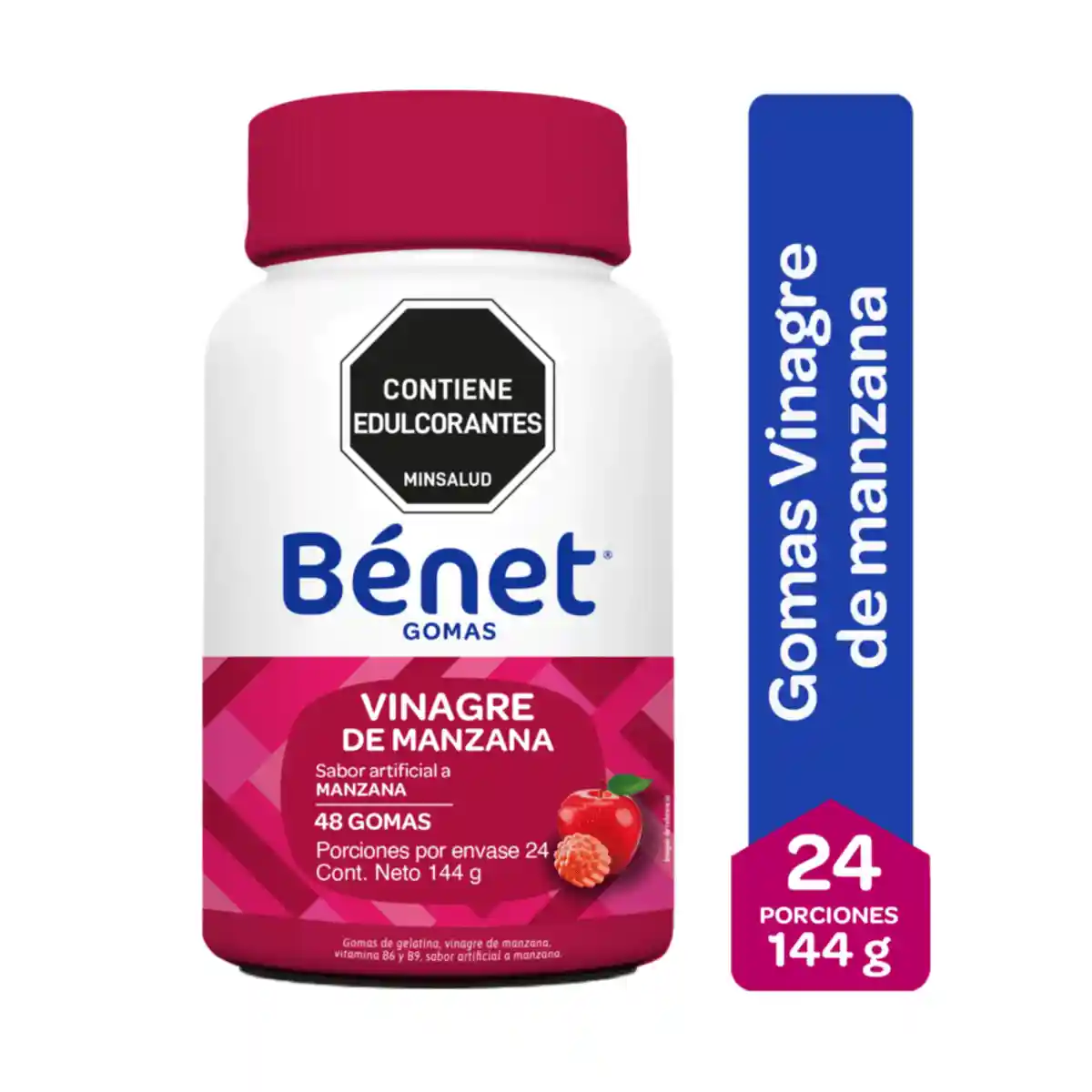 BENET GOMAS VINAGRE DE MANZANA X 48 UNIDADES