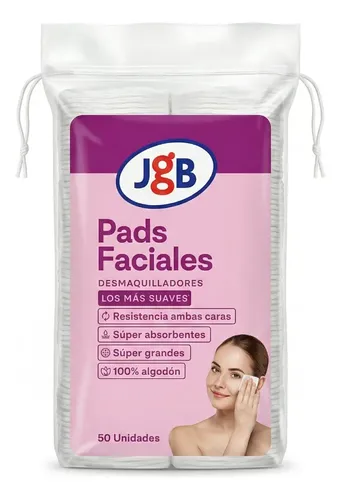 RUEDITAS DESMAQUILLADORA PADS JGB X 50 UNIDADES