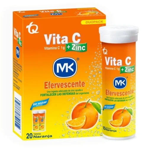 VITAMINA C+ ZINC EFERVE SABOR NARANJA  X  20 TABLETAS